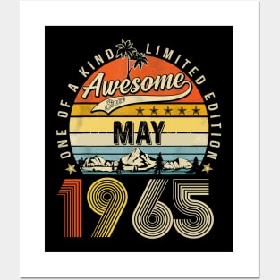 Awesome Since May 1965 Vintage 58th Birthday Posters and Art